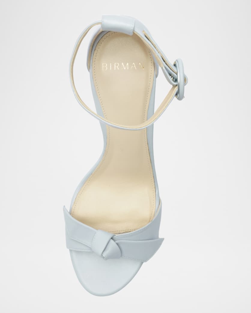 Clarita Knot Ankle-Strap Leather Sandals 