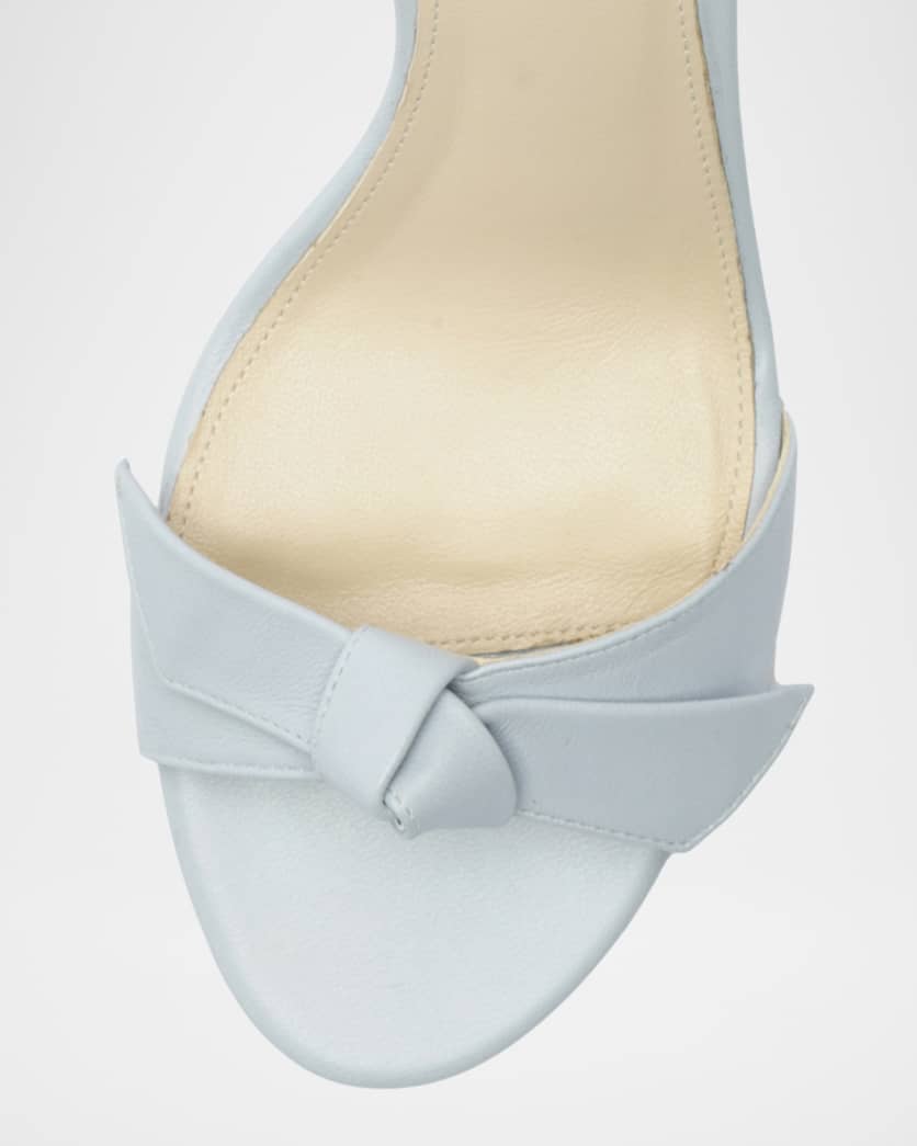 Clarita Knot Ankle-Strap Leather Sandals 