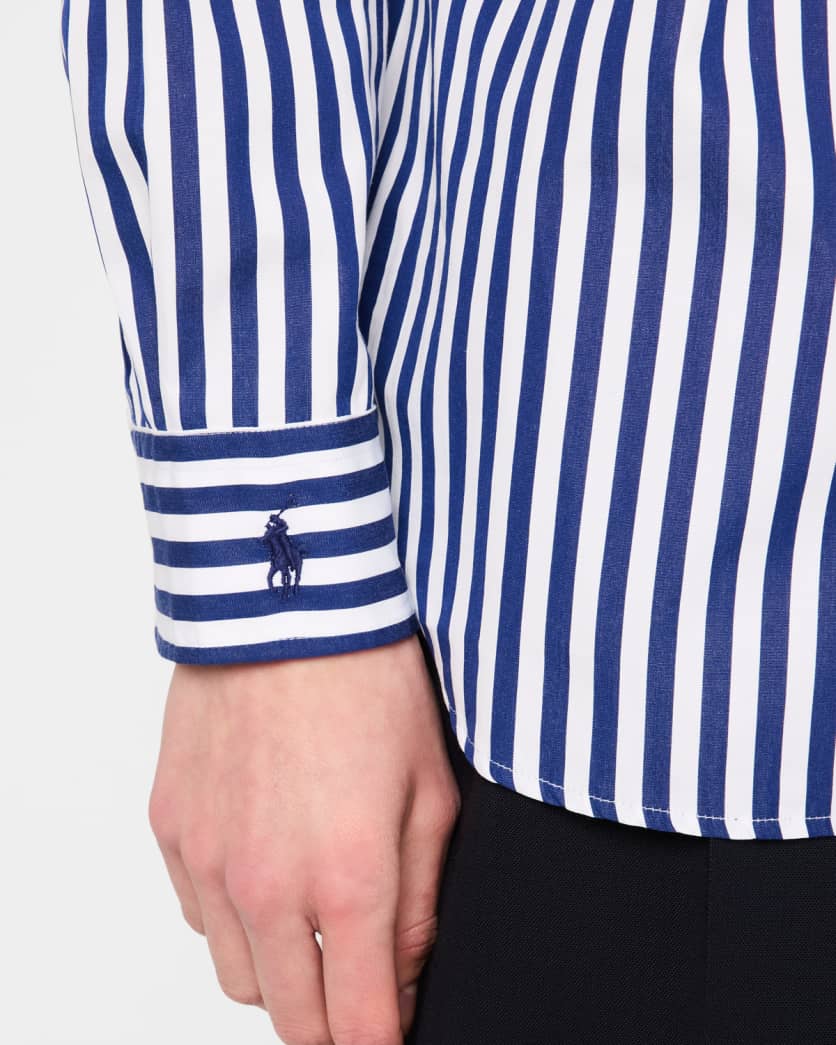 Oversize Fit Striped Cotton Shirt