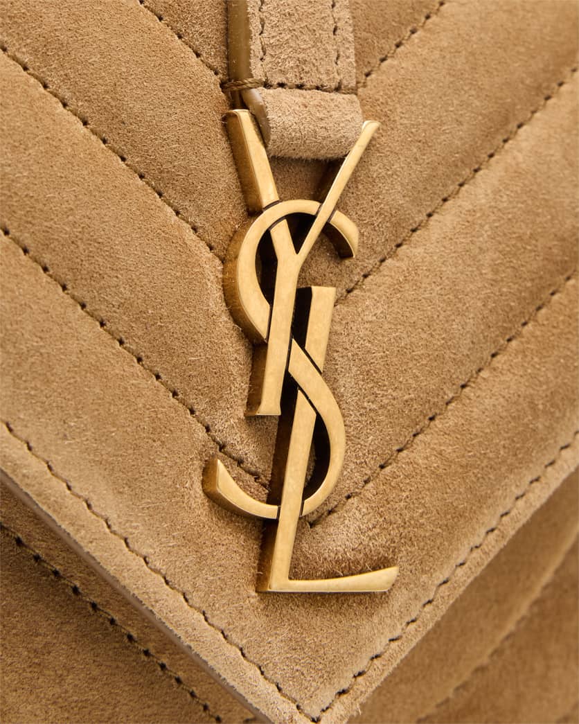 College Mini Chain Shoulder Bag in Suede 