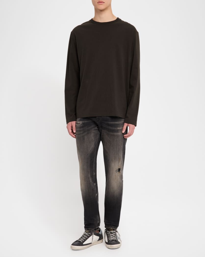 Men's Super-Star Leather and Suede Low-Top Sneakers
