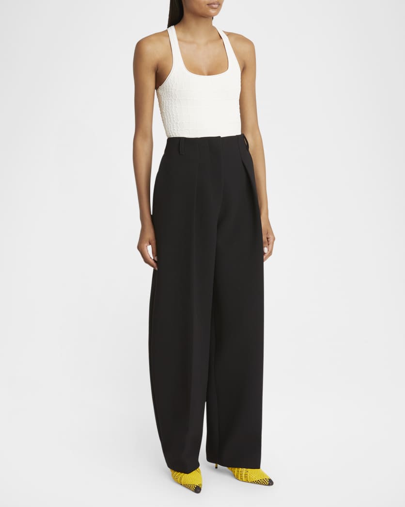 Ovalo Pleated Wide-Leg Pants