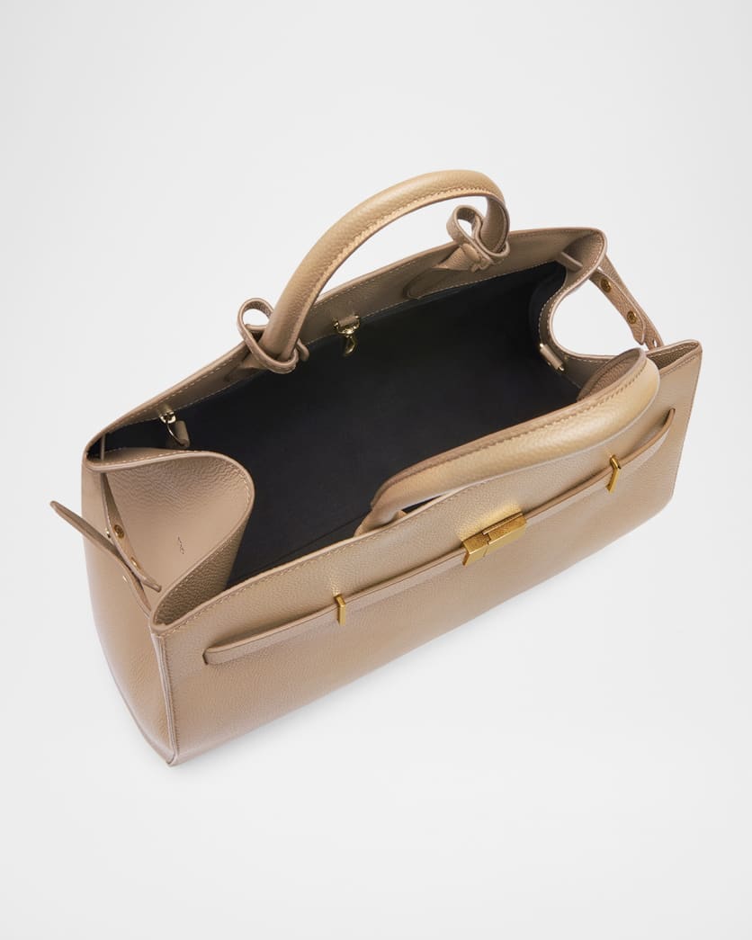 New York Leather Top-Handle Bag 