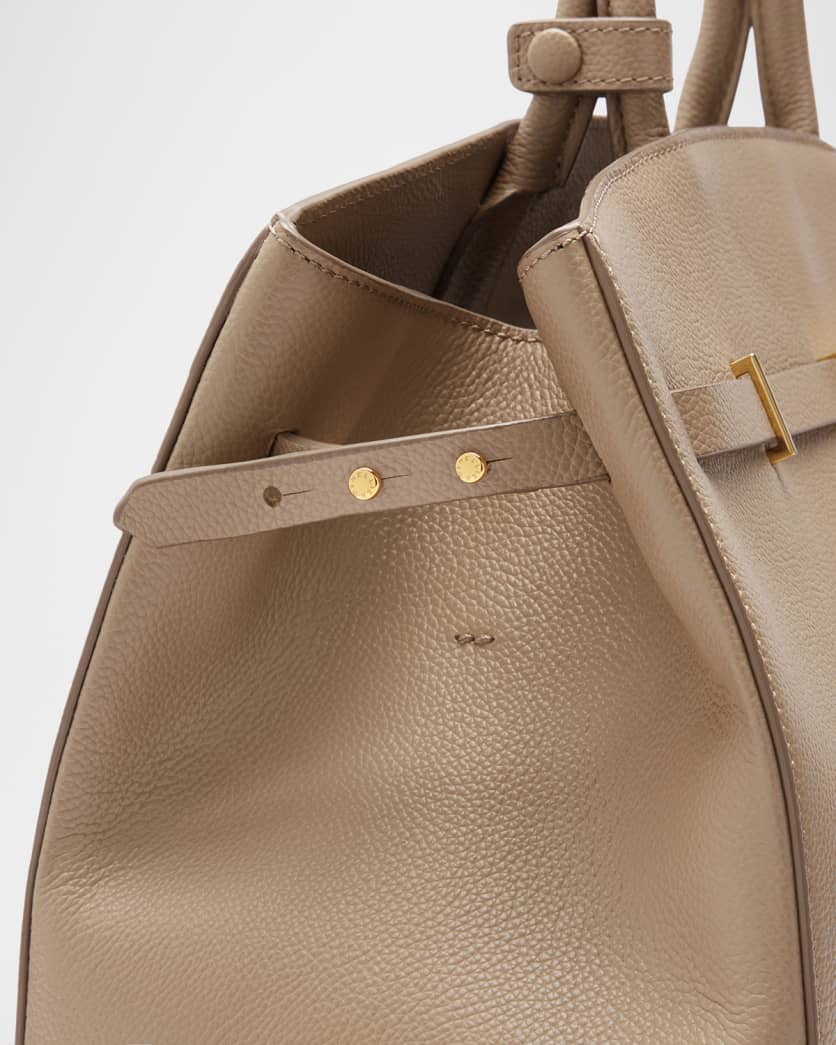 New York Leather Top-Handle Bag 
