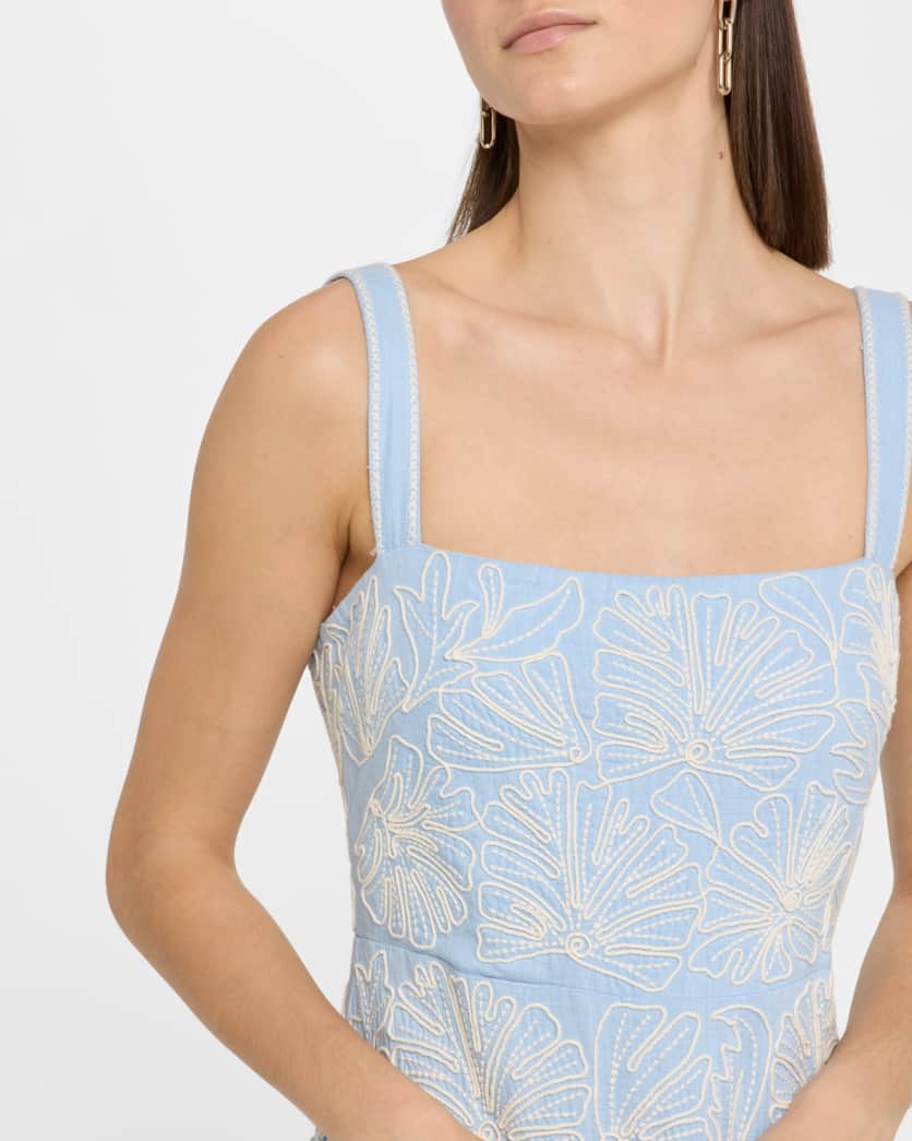 Ella Floral A-Line Midi Dress