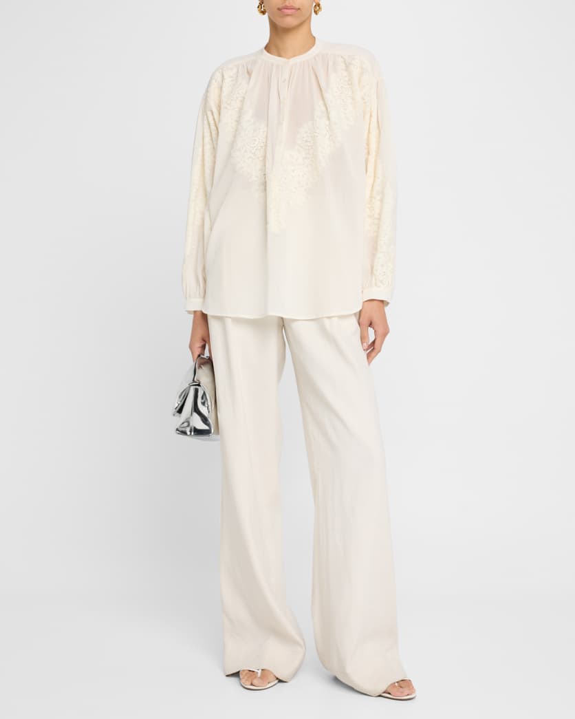 Elaine High-Neck Lace Top 