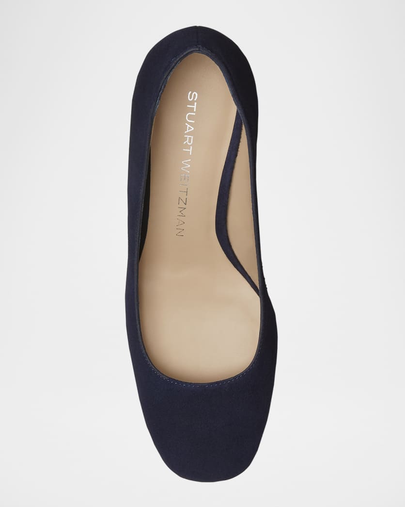 Maeve Suede Block-Heel Pumps