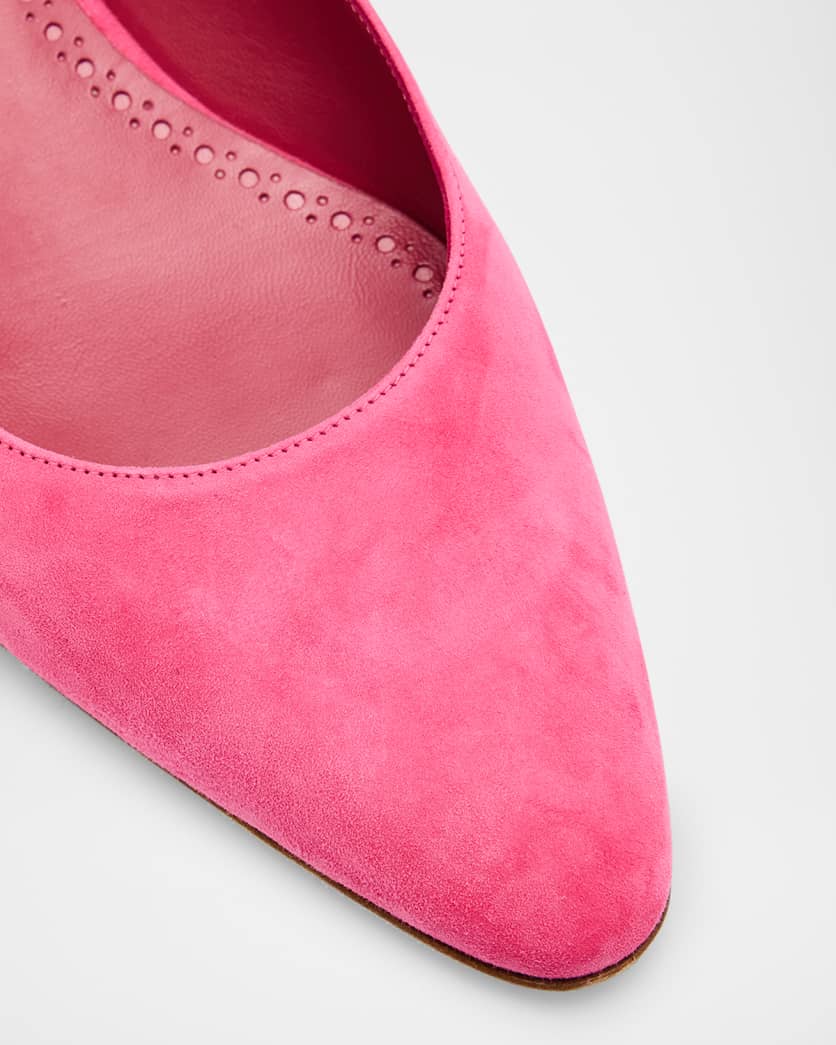 Suede Slingback Ballerina Flats