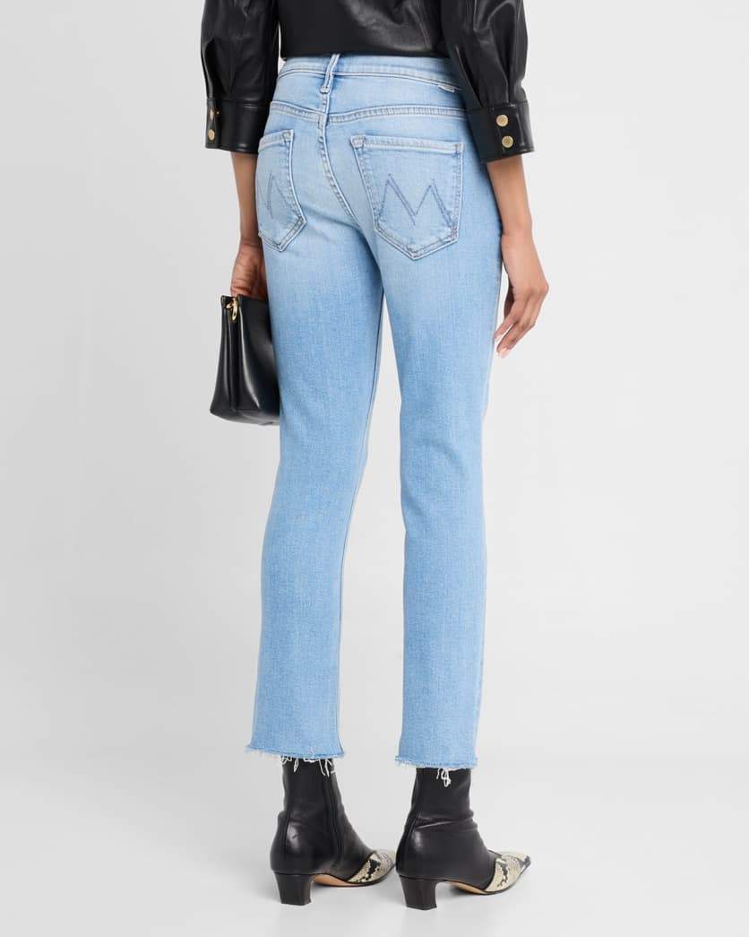 Lil' Mid-Rise Dazzler Ankle Fray Jeans