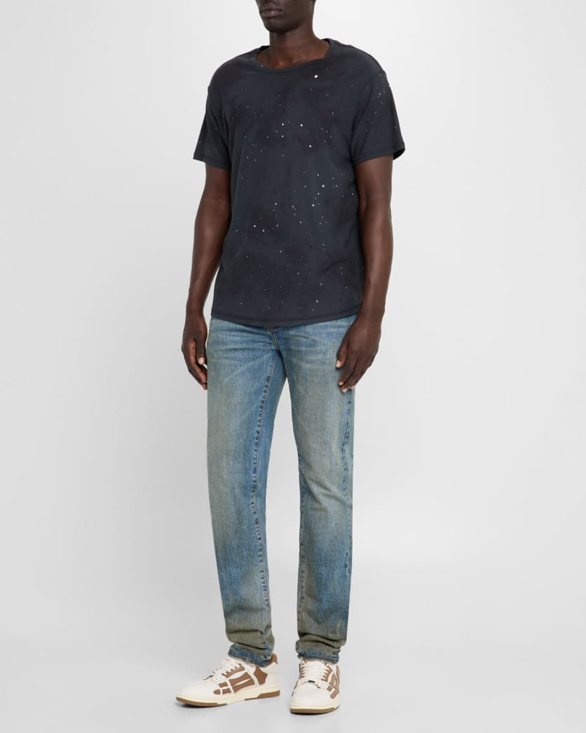 Men's P001 Cracked Bronze Skinny Jeans