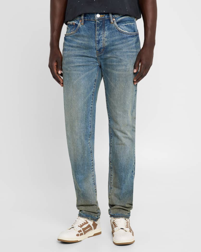 Men's P001 Cracked Bronze Skinny Jeans