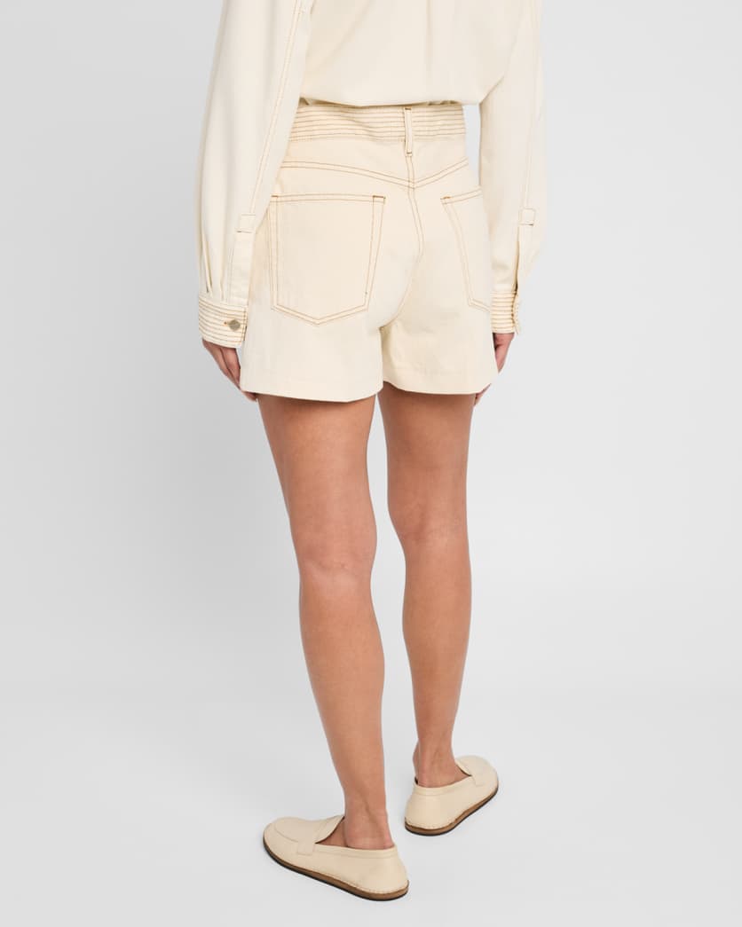 The Trapunto Denim Shorts