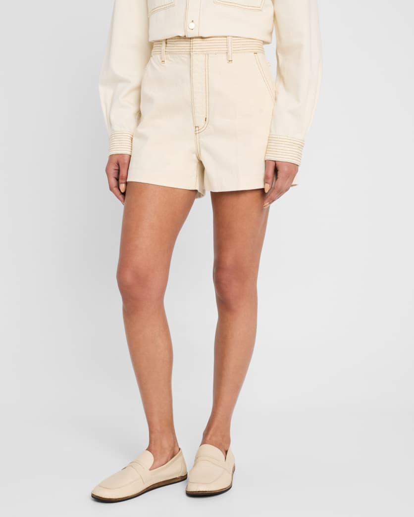 The Trapunto Denim Shorts