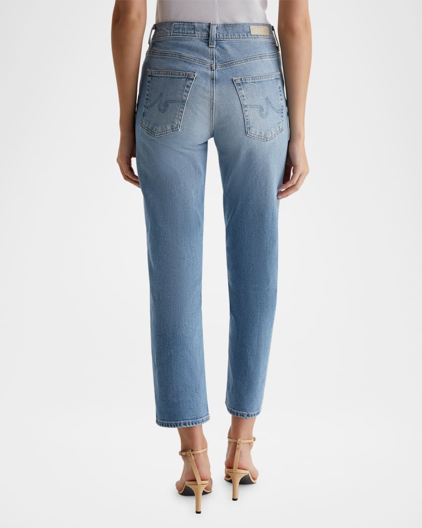 Brinley Mid-Rise Straight Crop Jeans
