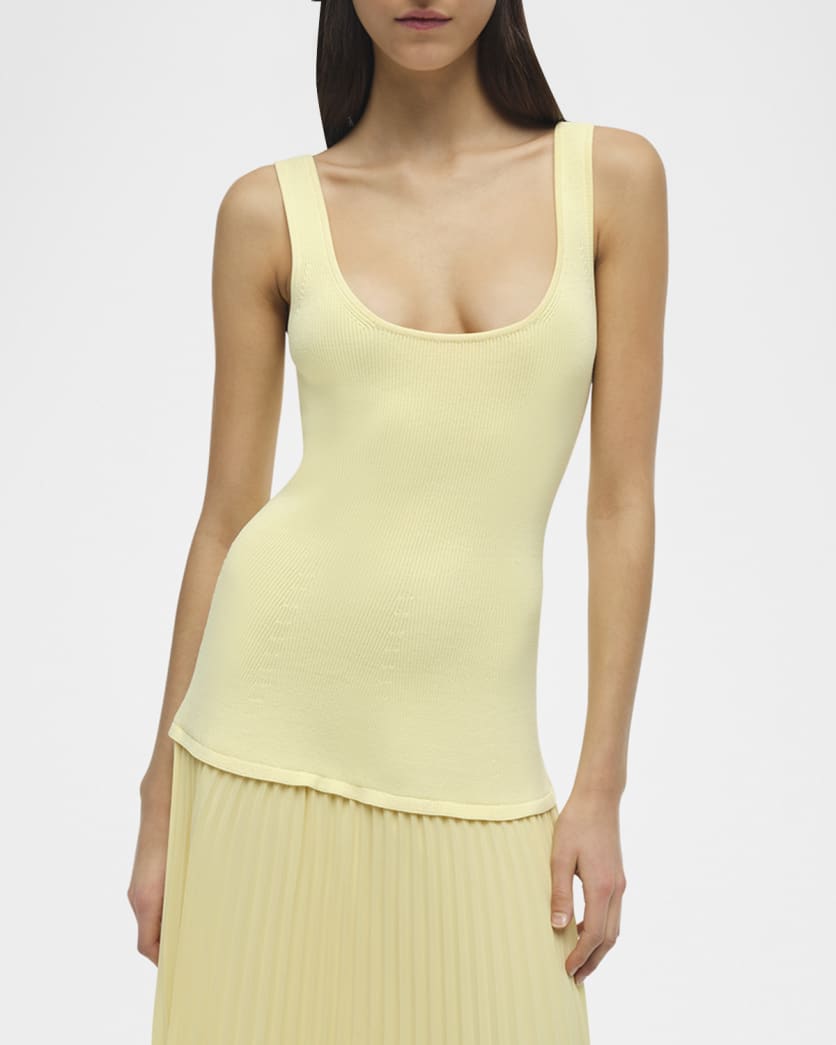 Allana Sleeveless Drop-Waist Combo Midi Dress