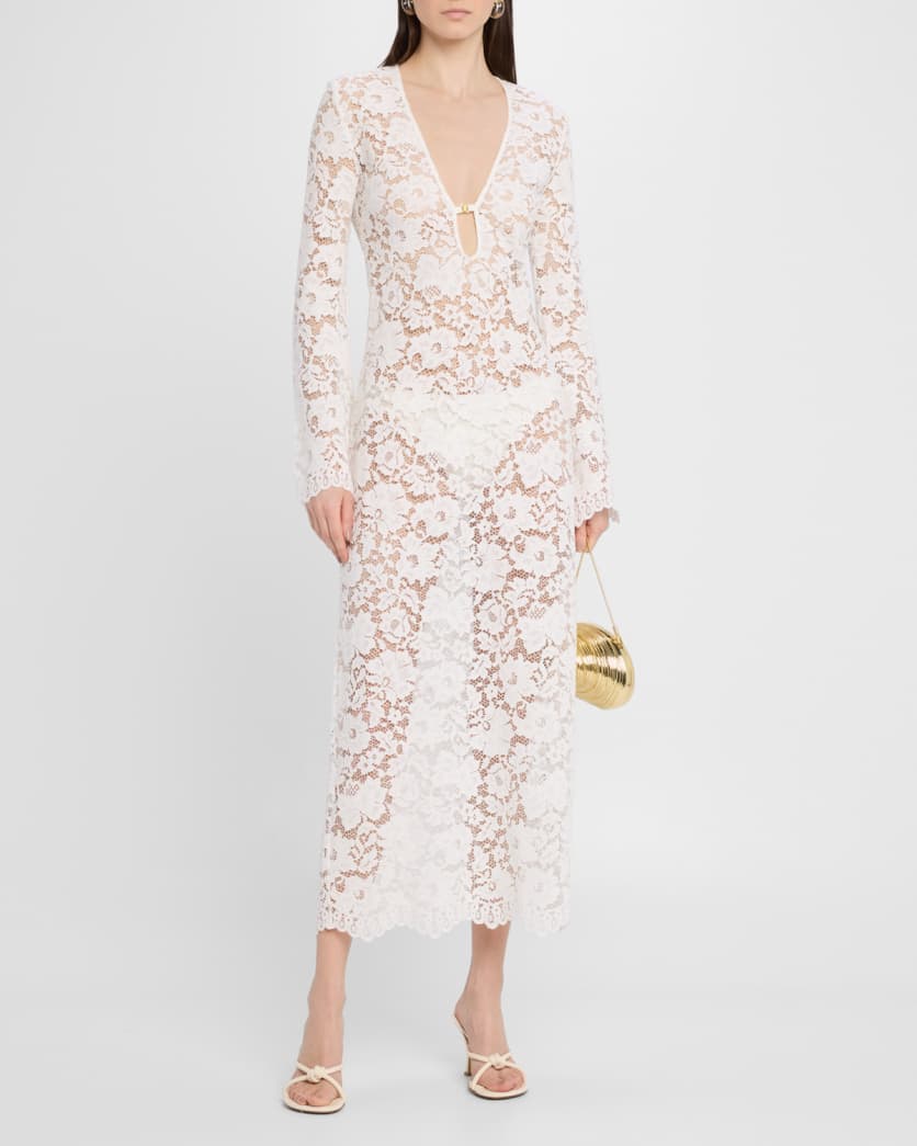 Lido Long-Sleeve Lace Dress