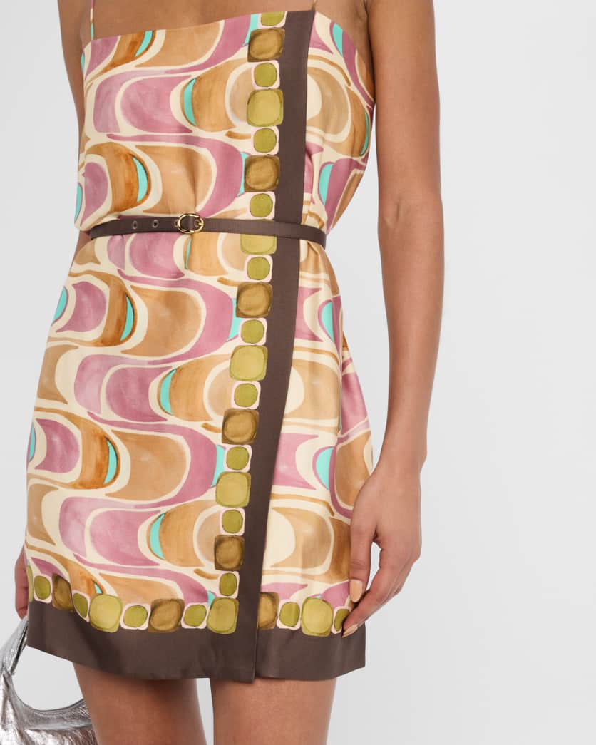 Greca Printed Mini Dress