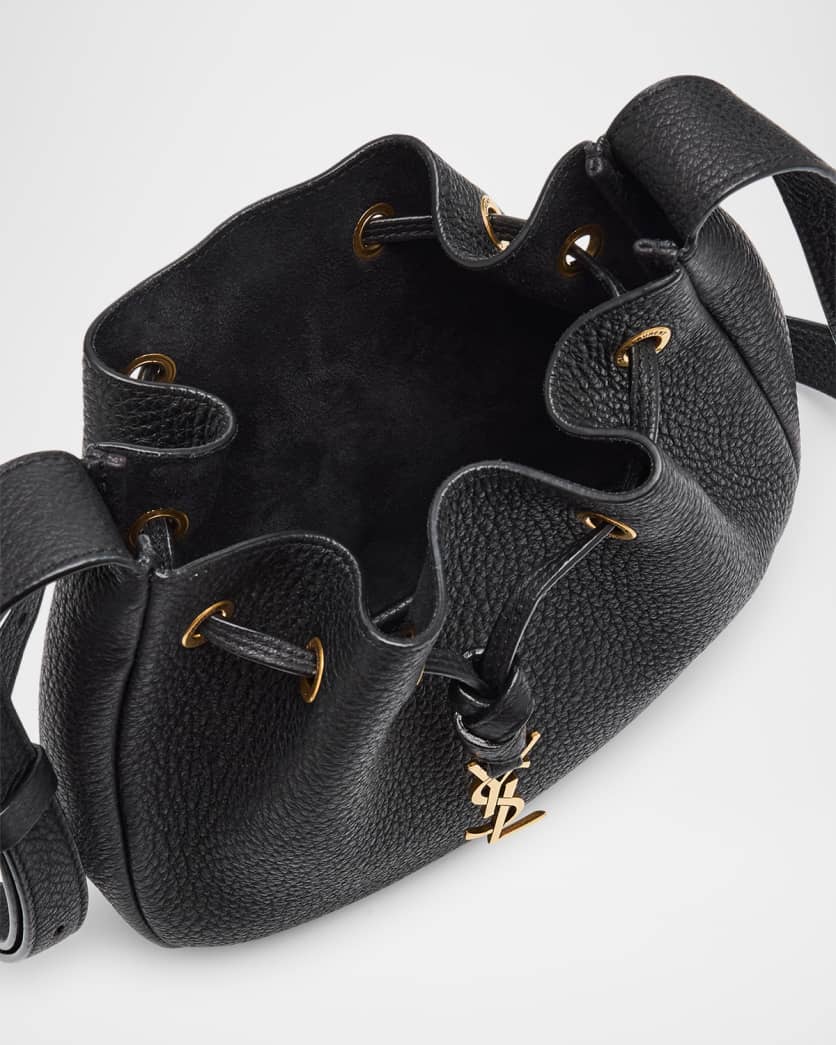 Paris VII Mini YSL Hobo Bag in Grained Leather