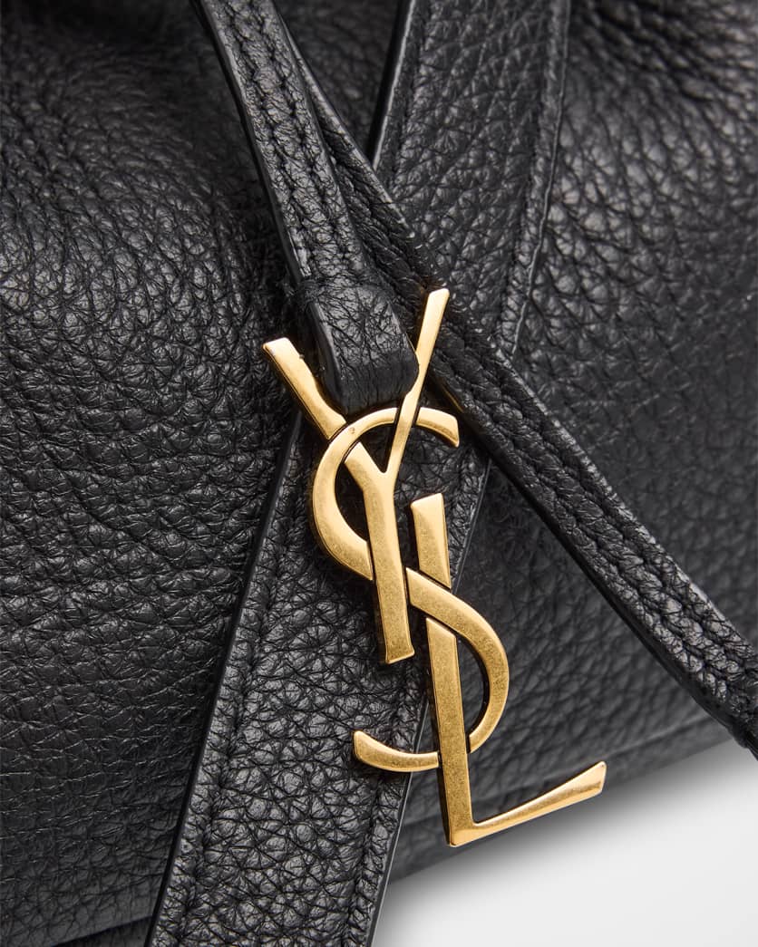 Paris VII Mini YSL Hobo Bag in Grained Leather