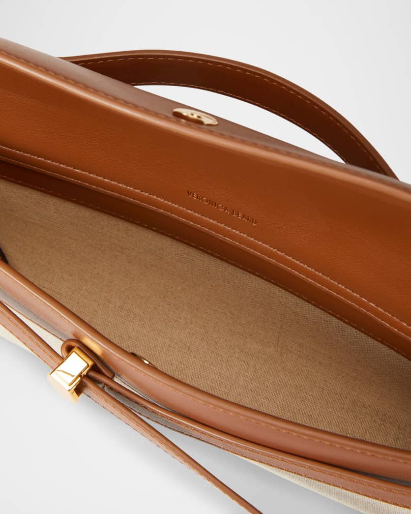 Dash Leather & Canvas Long Clutch Bag