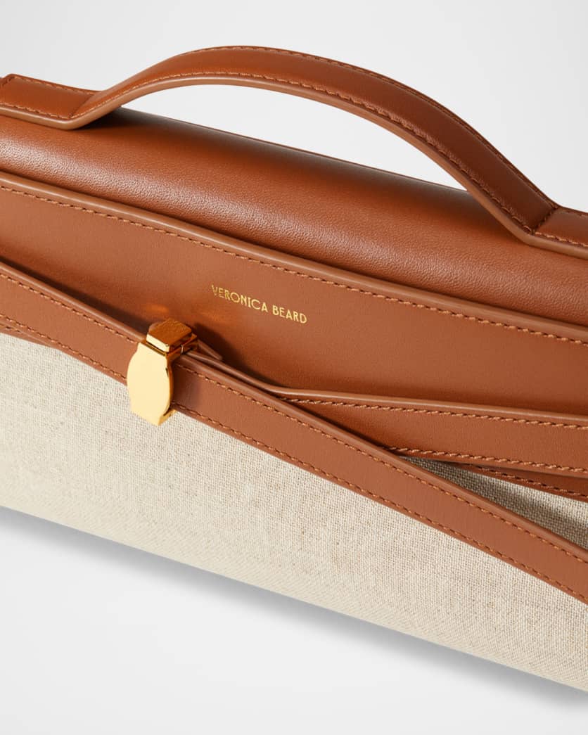 Dash Leather & Canvas Long Clutch Bag