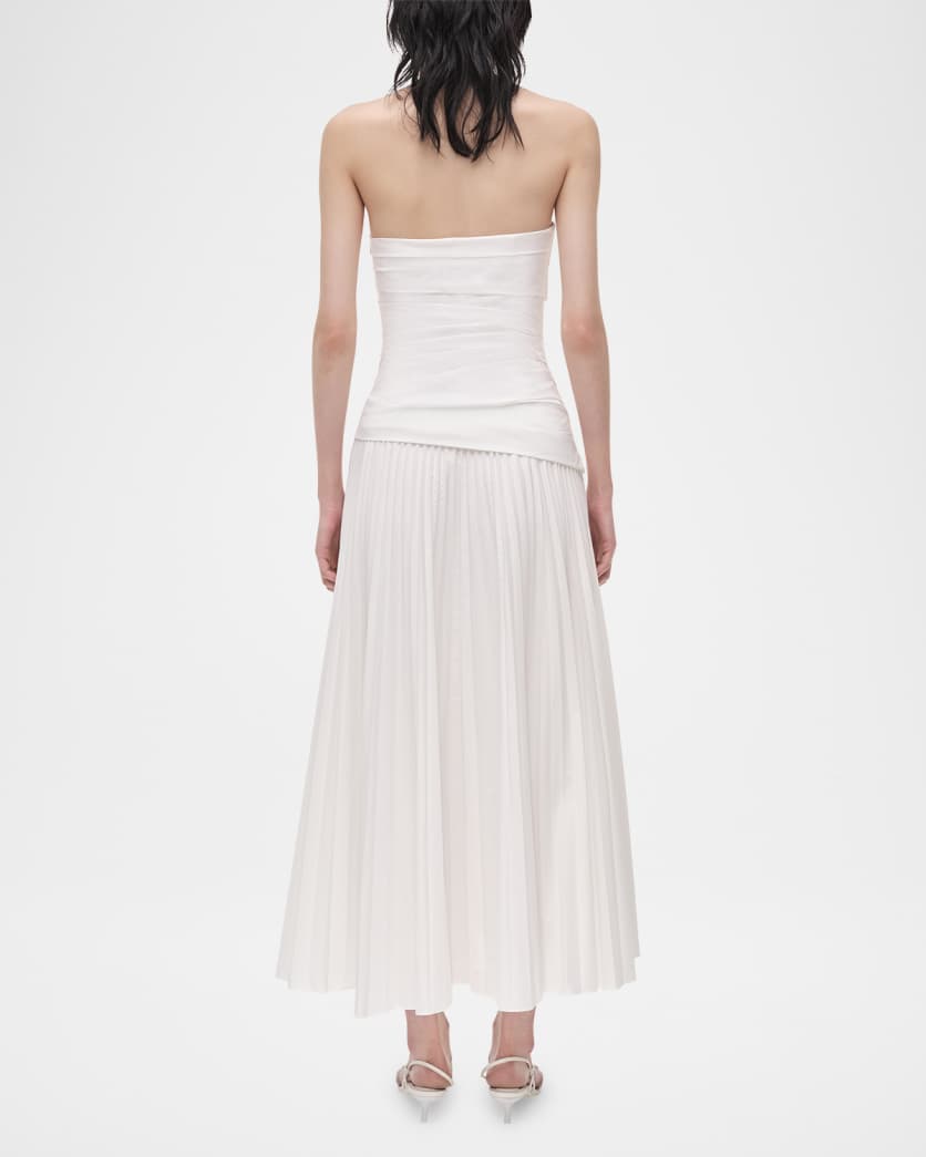 Arie Strapless Cotton Midi Dress