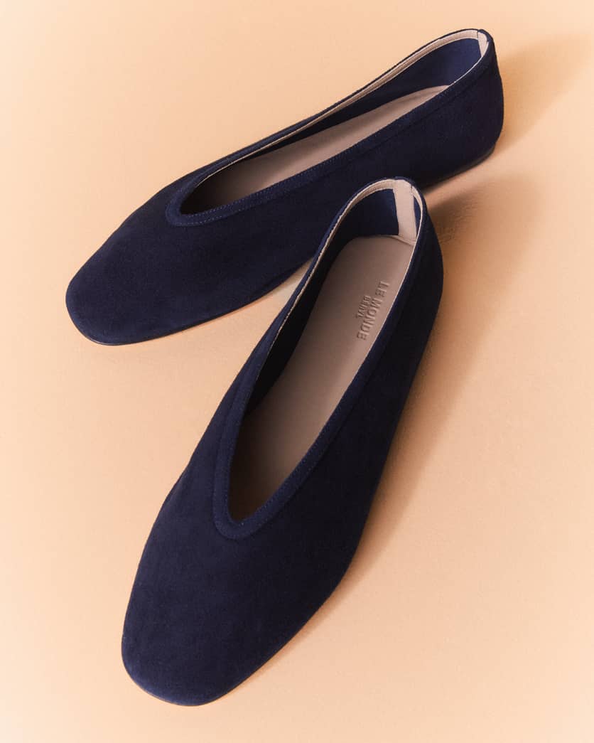 Luna Suede Ballerina Slippers