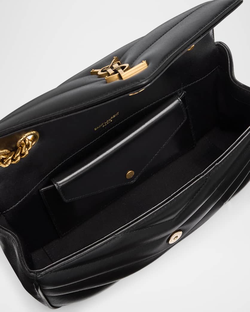 Loulou Small YSL Shoulder Bag in Quilted Leather 