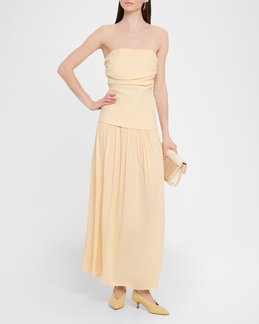 Hedy Strapless Drop-Waist Maxi Dress