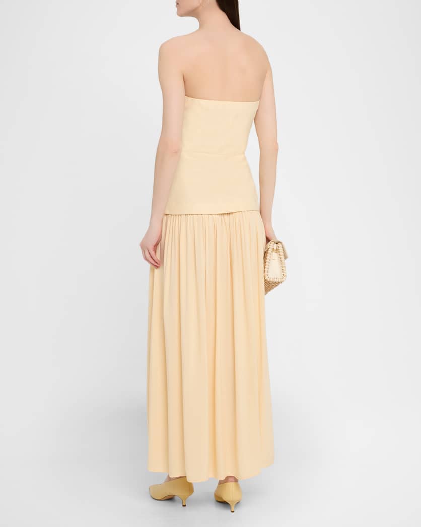 Hedy Strapless Drop-Waist Maxi Dress