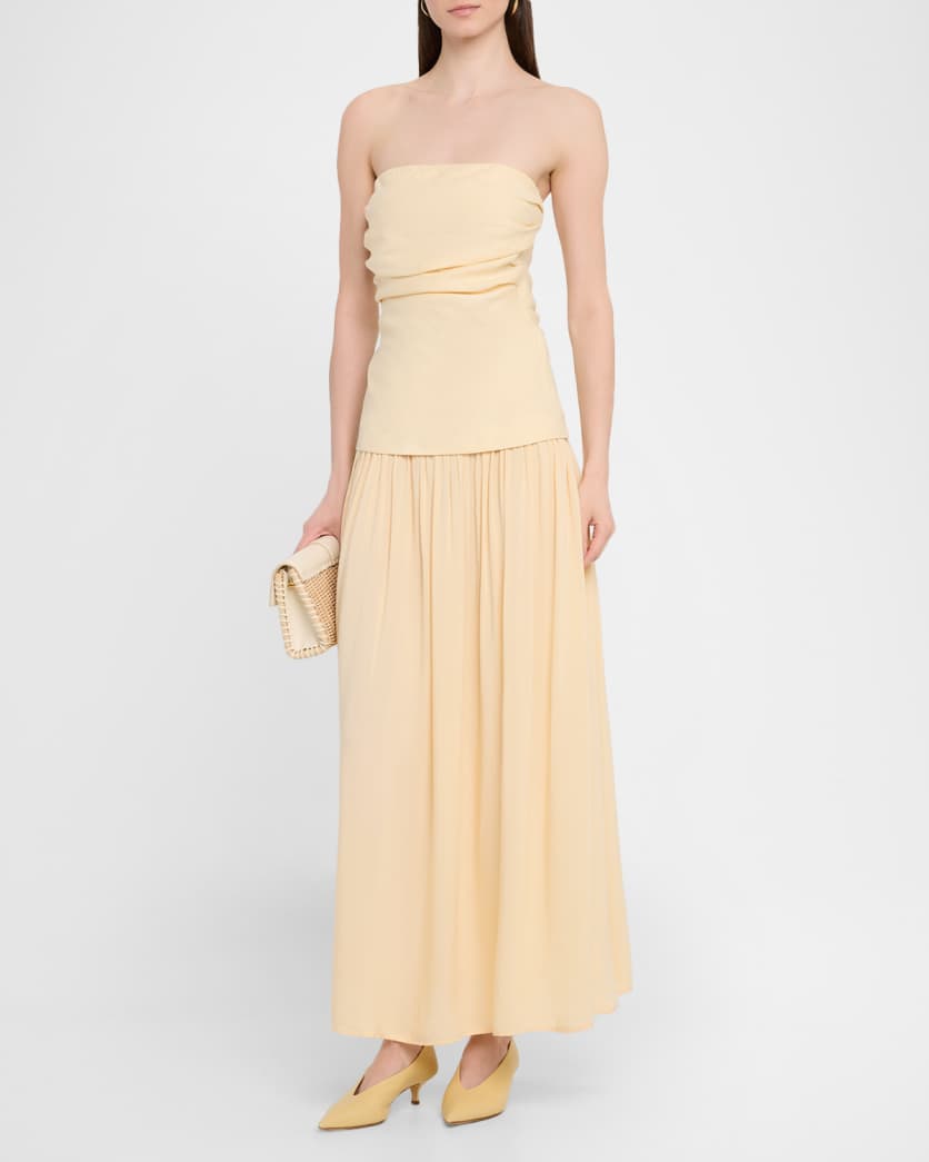 Hedy Strapless Drop-Waist Maxi Dress