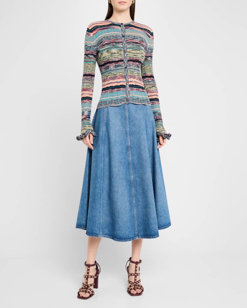 The Uma Denim Midi Skirt