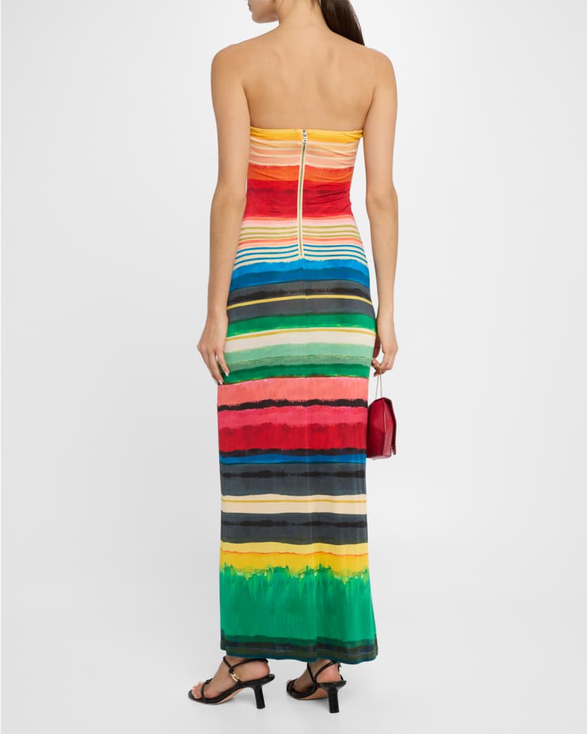 Rainbow Reef Delora Strapless Midi Dress