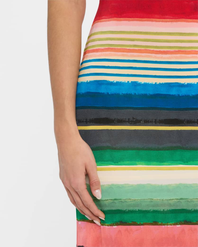 Rainbow Reef Delora Strapless Midi Dress