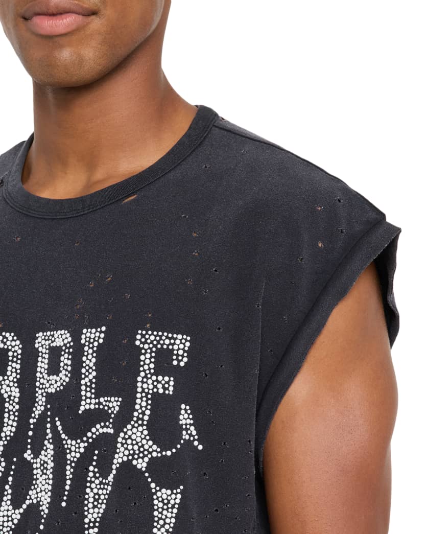 Men's Jersey Crystal Logo Sleeveless T-Shirt