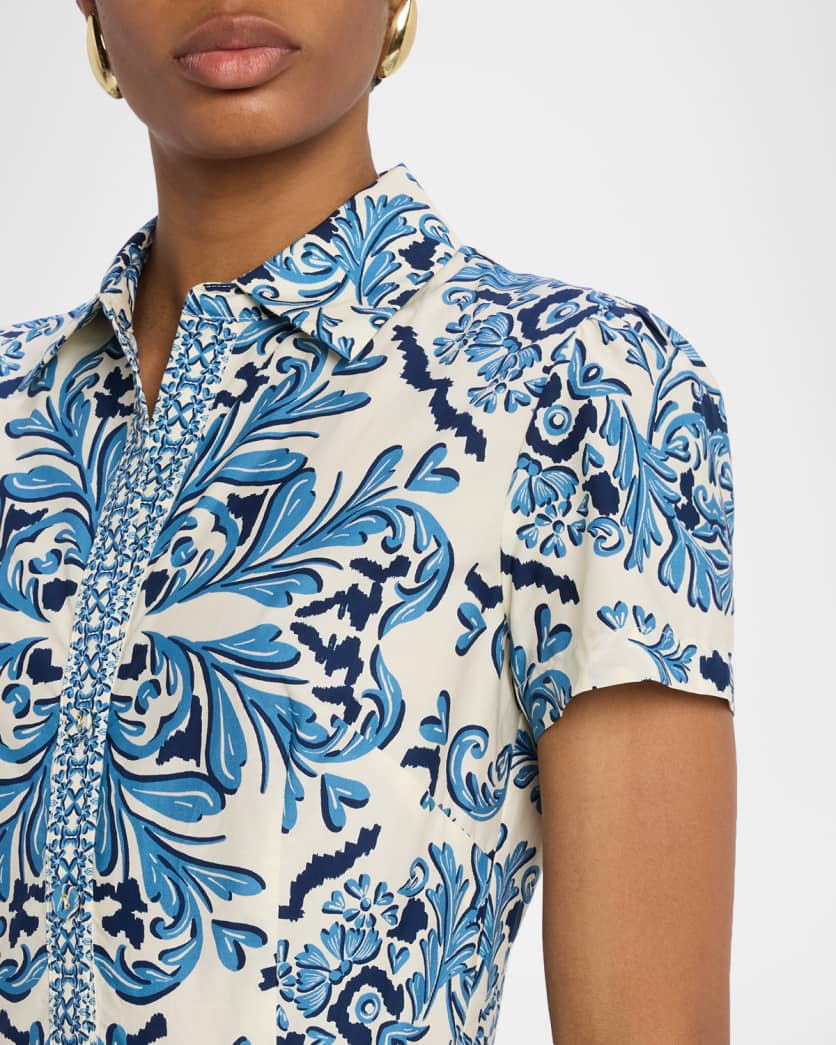 Noor Short-Sleeve Mini Dress