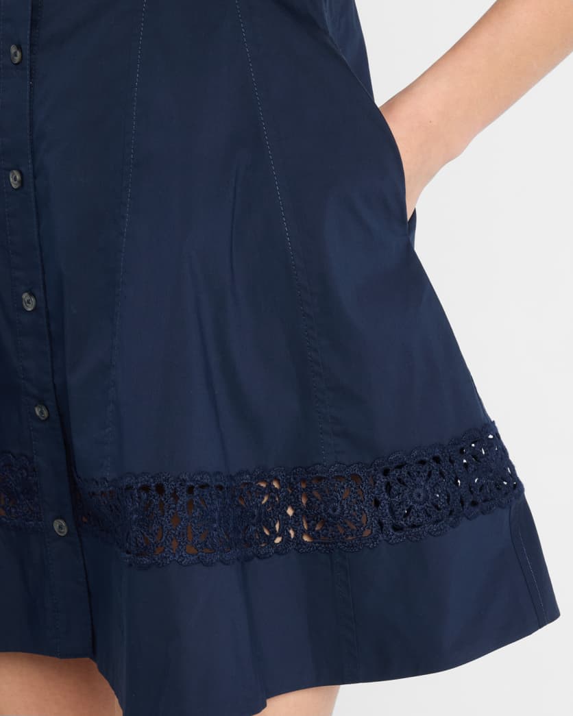 Corinne Button-Front Mini Dress 