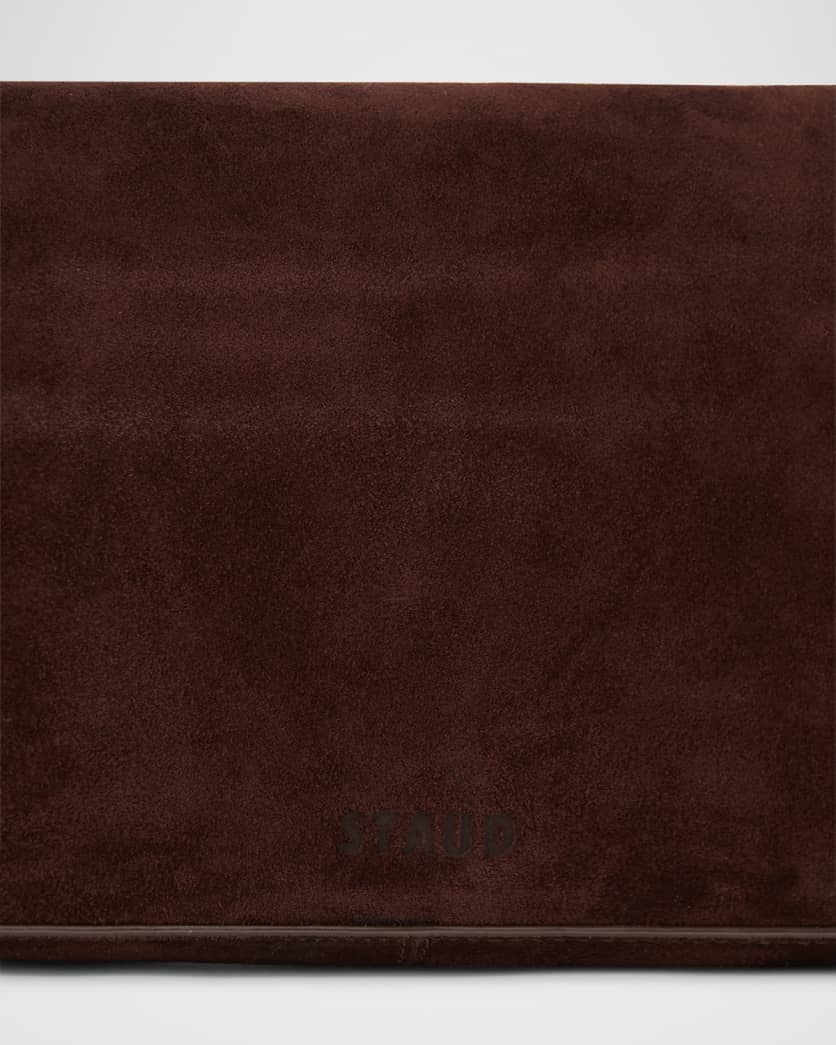 Harlow Buckle Suede Shoulder Bag