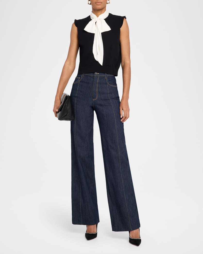 Chiara Sleeveless Tie-Neck Top 