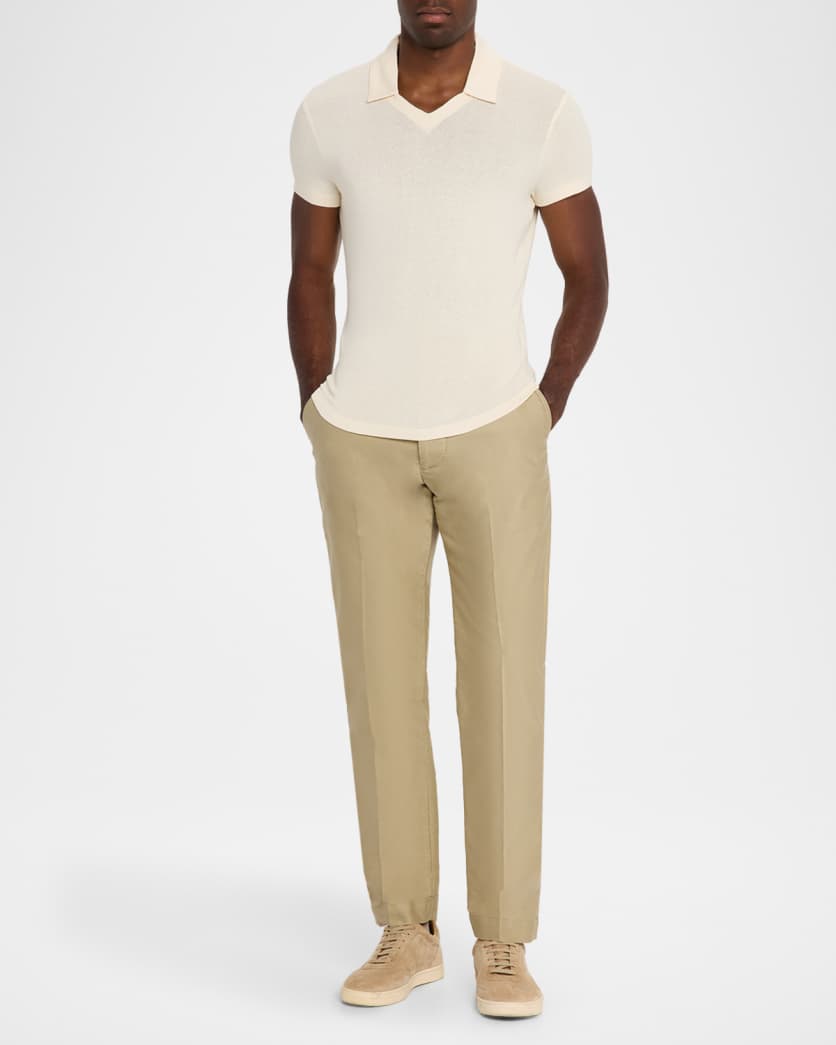 Men's Slim Fit Johnny Collar Polo Shirt