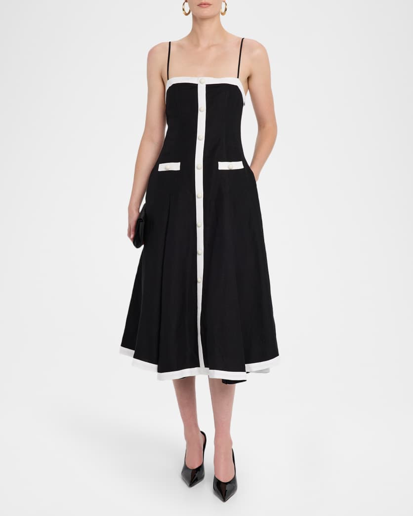 Cordelia Sleeveless Button-Front Midi Dress