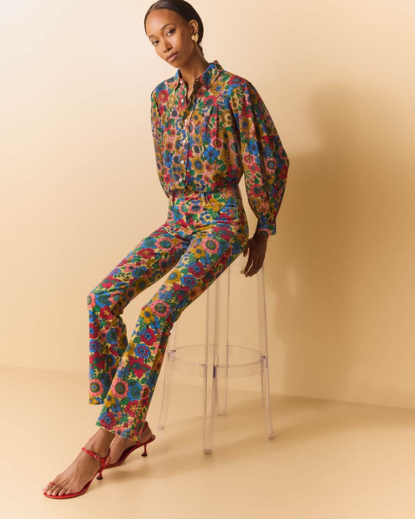 The High-Waisted Weekender Skimp Floral Jeans