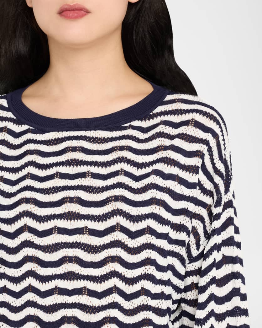 Palmer Striped Crochet Top