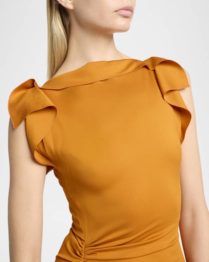 Drape Sleeve Midi Dress