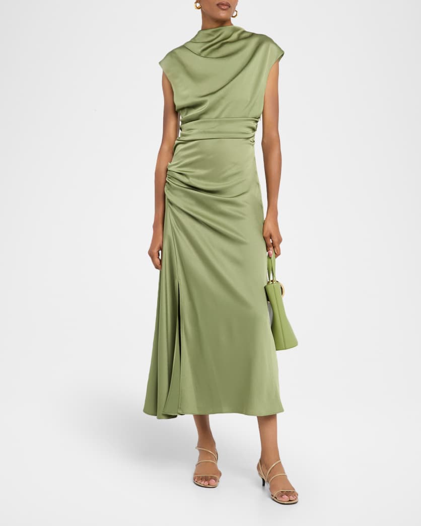 Burke Draped Midi Dress