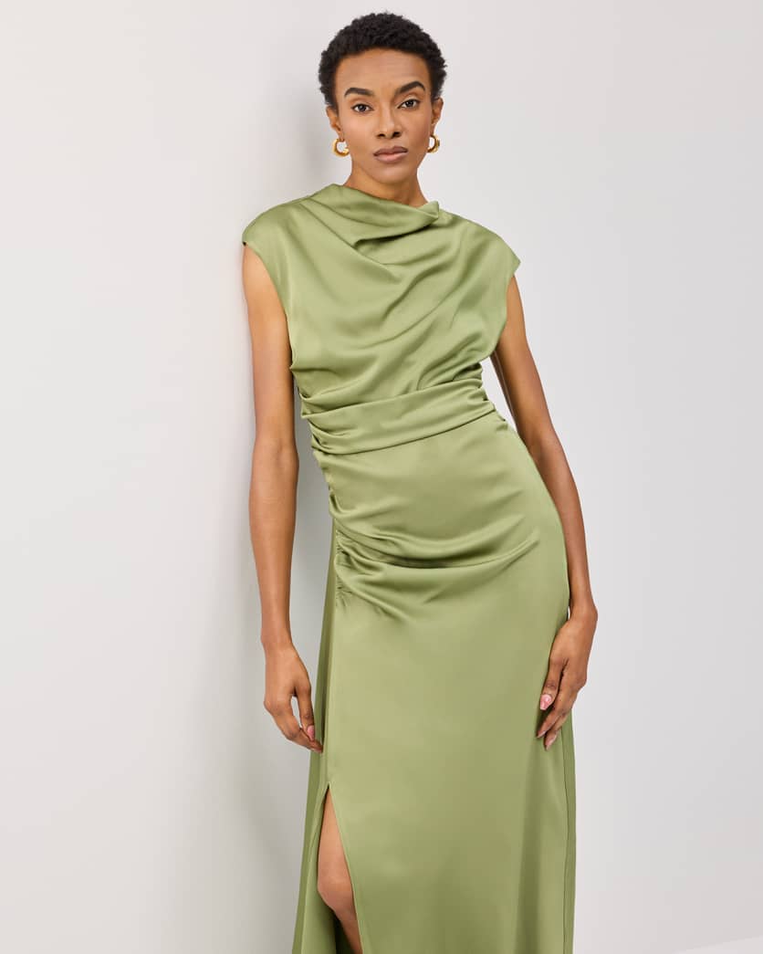 Burke Draped Midi Dress
