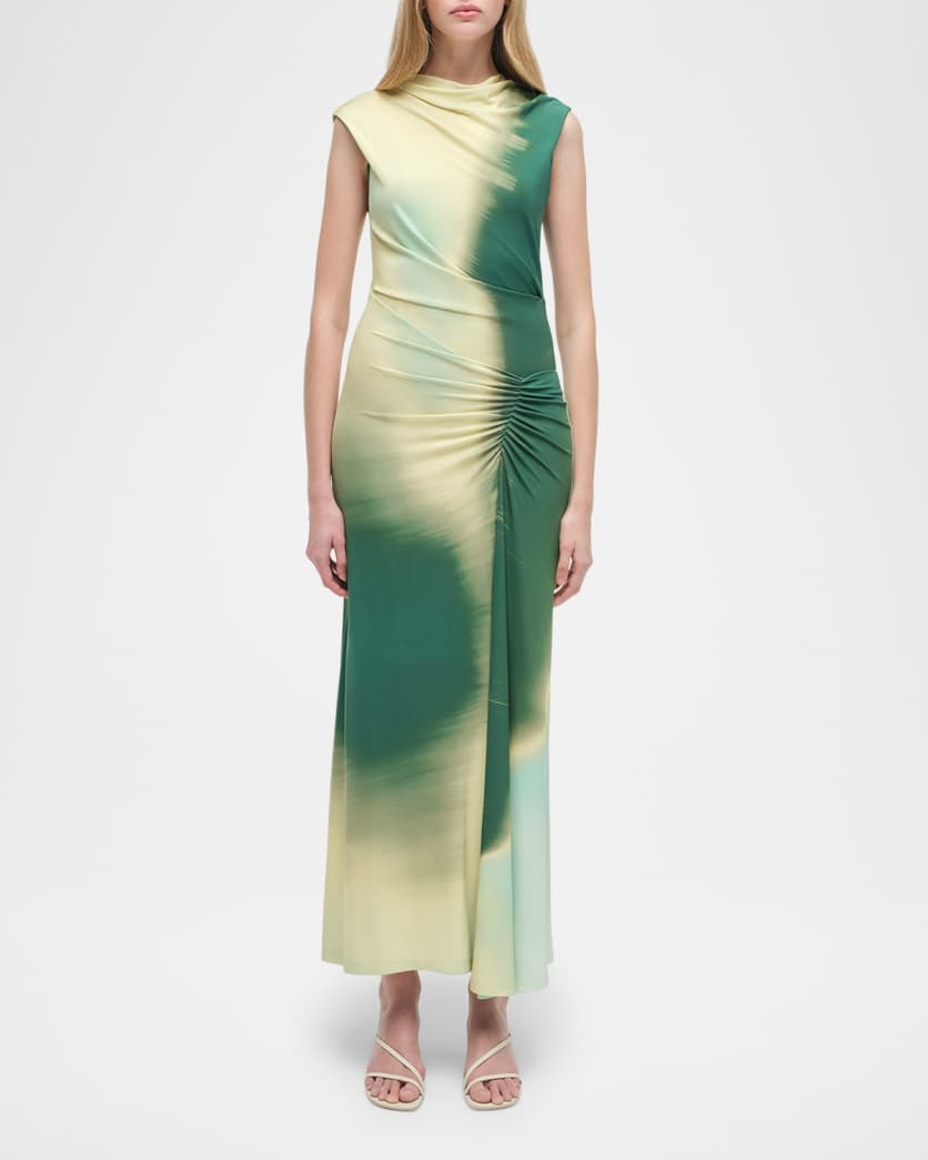 Acacia Sleeveless Ruched Midi Dress