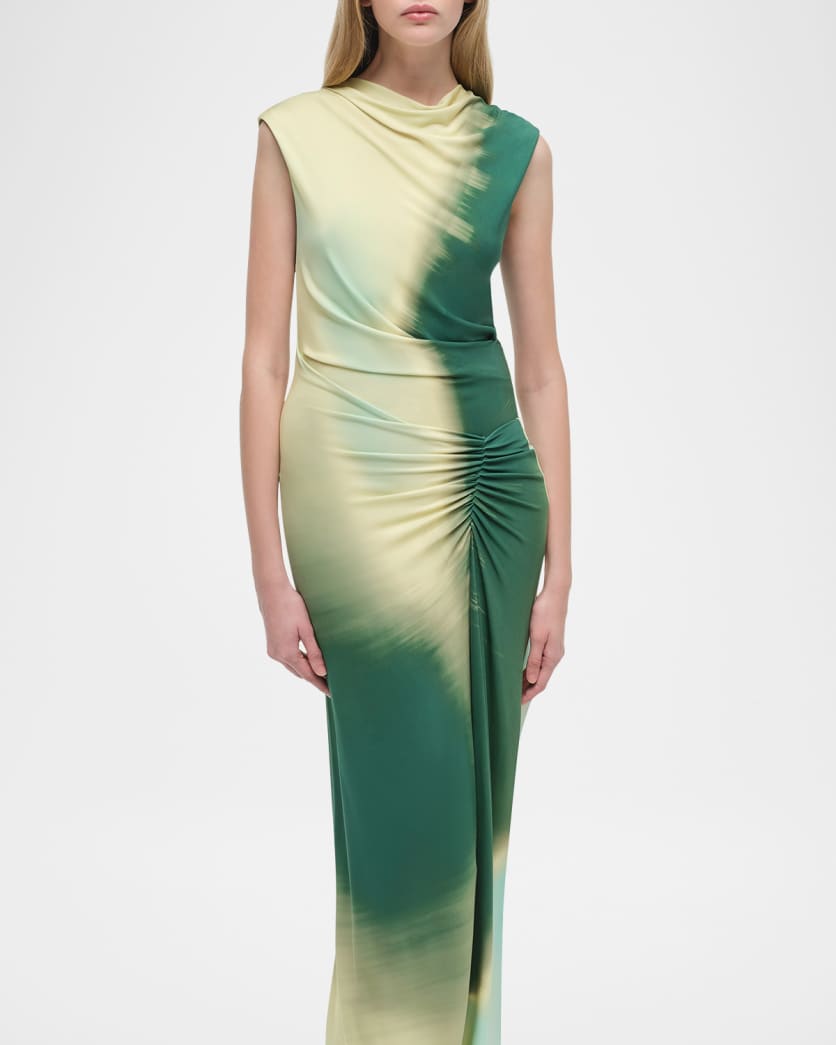 Acacia Sleeveless Ruched Midi Dress
