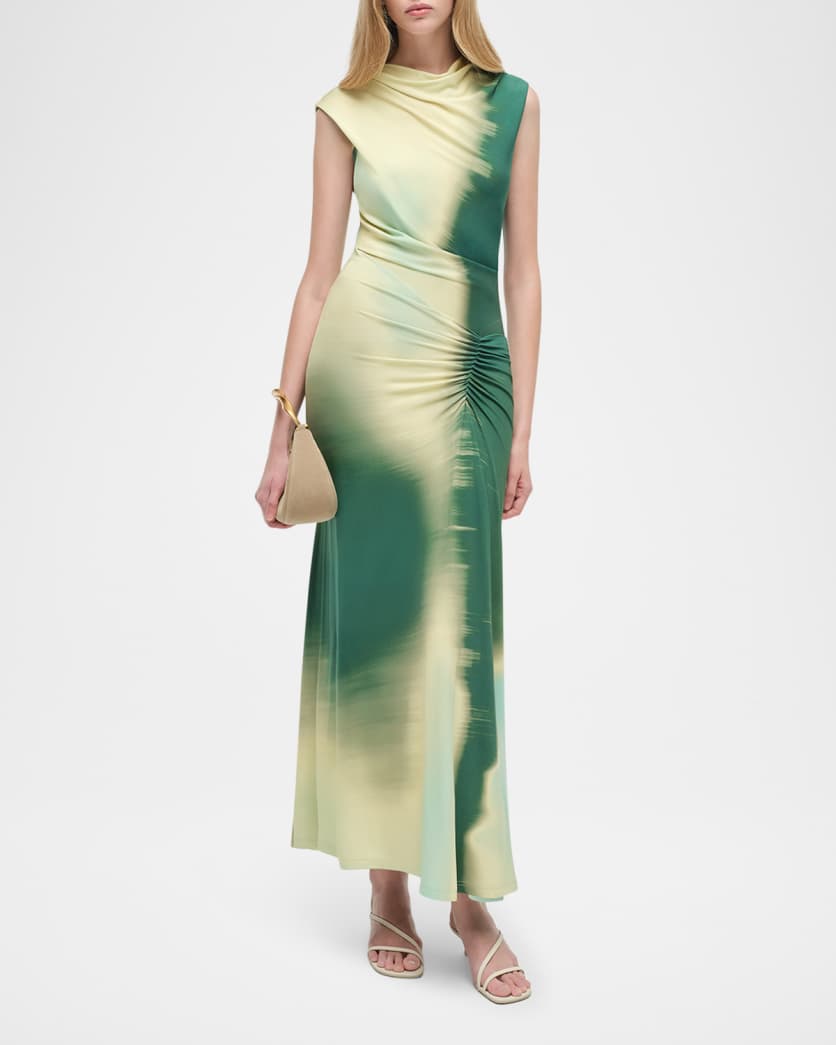Acacia Sleeveless Ruched Midi Dress