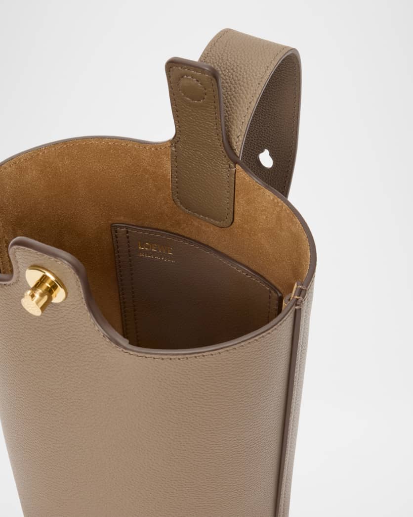 Pebble Mini Bucket Bag in Grain Leather